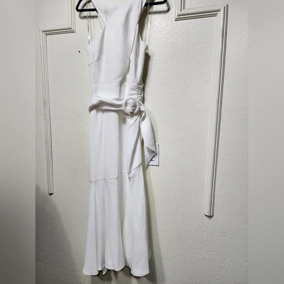 Sachin & Babi Naomi Halter Asymmetric Midi Ivory Dress 10 Wedding Party Formal - Picture 6 of 10